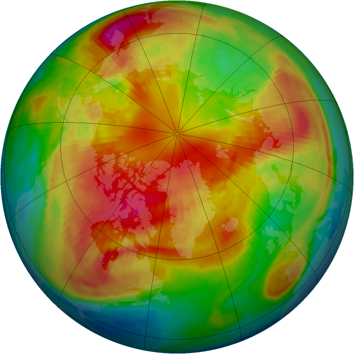 Arctic ozone map for 04 March 2002